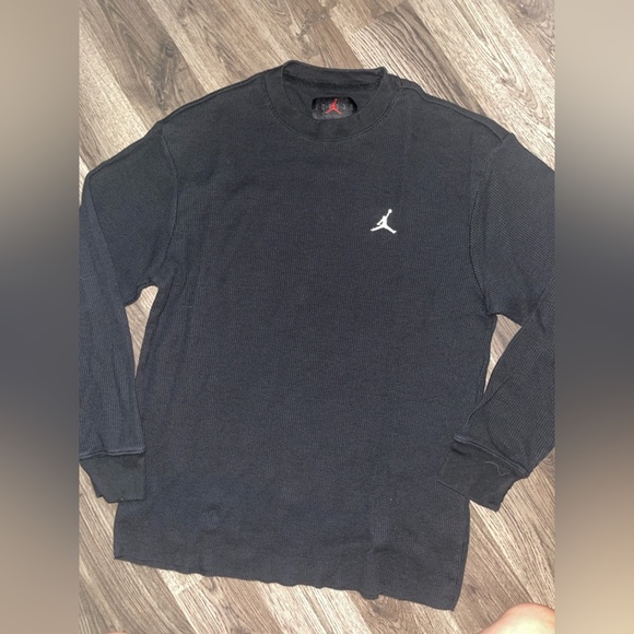 Jordan Black Shirt with Red Logo (barely worn) - Picture 1 of 4
